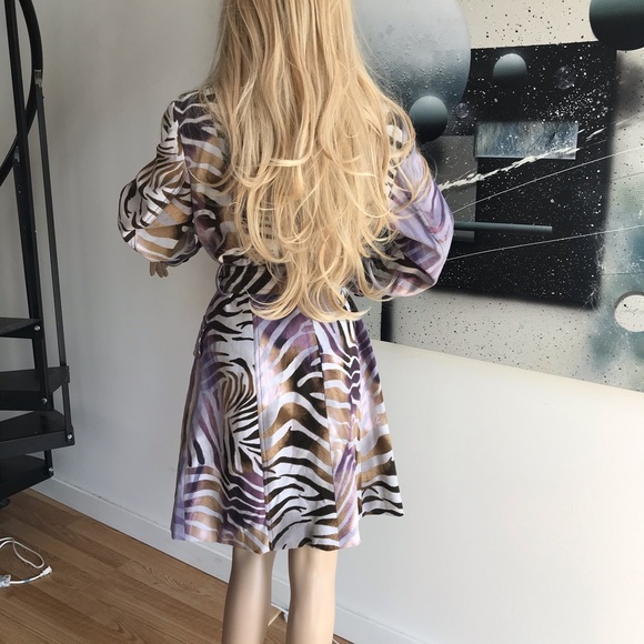 Alberto Makali zebra animal print coat size 14 - Picture 13 of 14